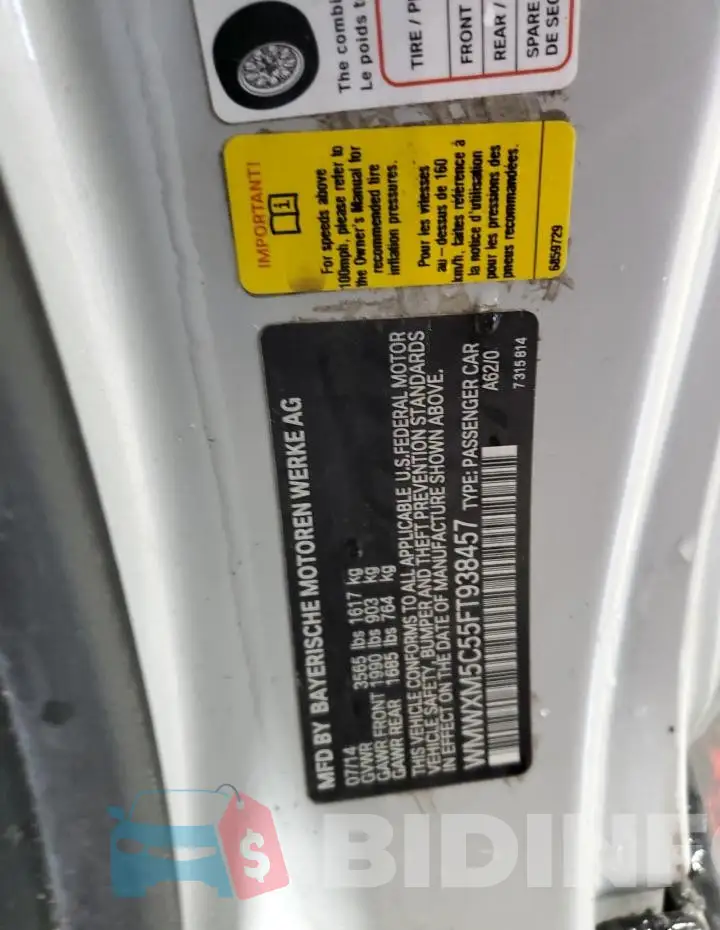 WMWXM5C55FT938457 Photo# 13