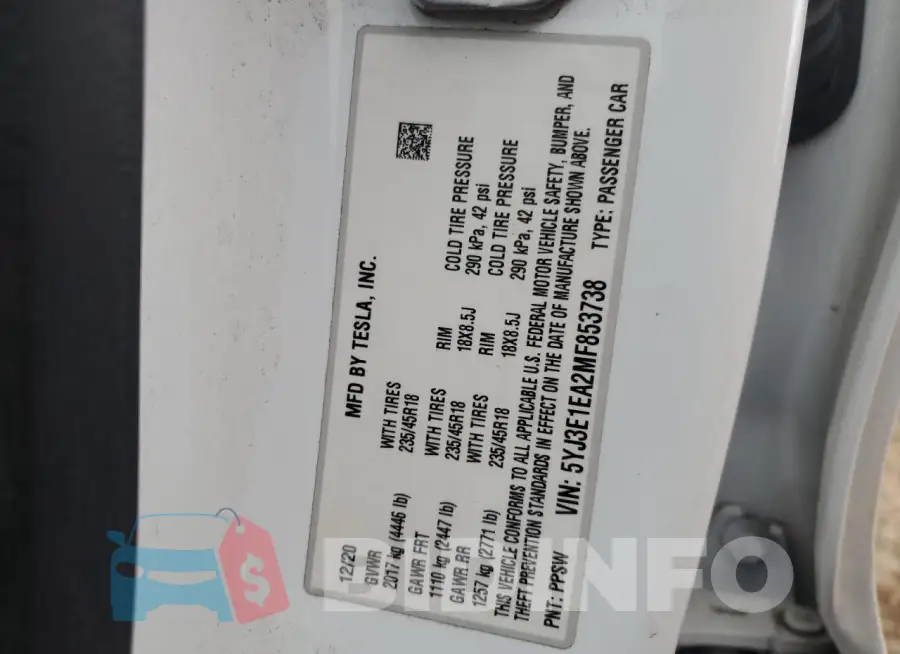 5YJ3E1EA2MF853738 Photo# 13