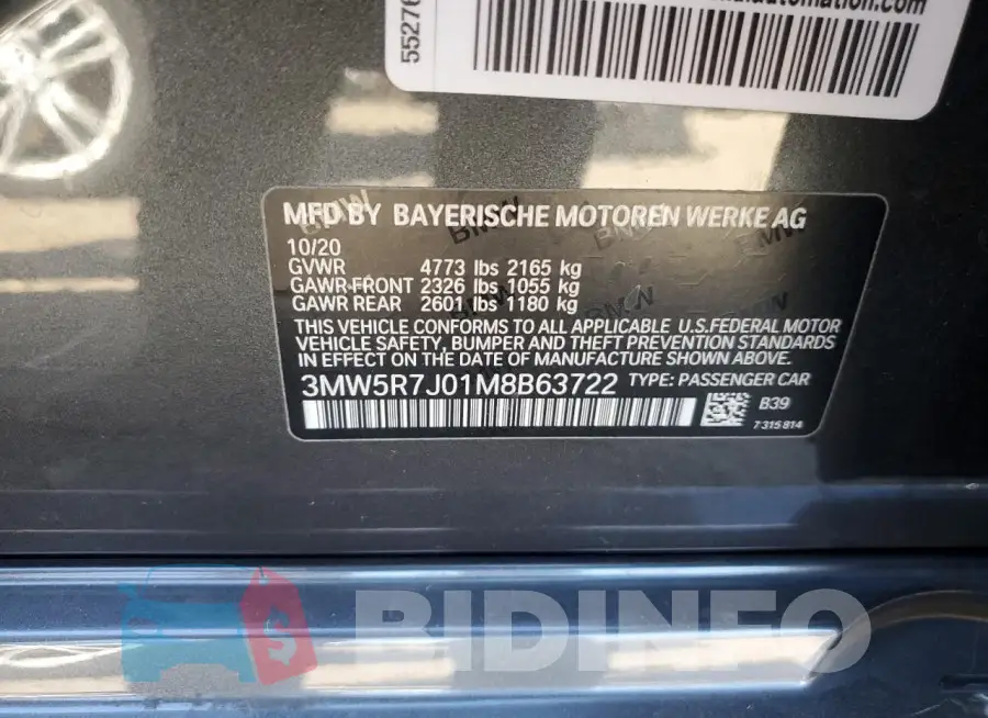 3MW5R7J01M8B63722 Photo# 12
