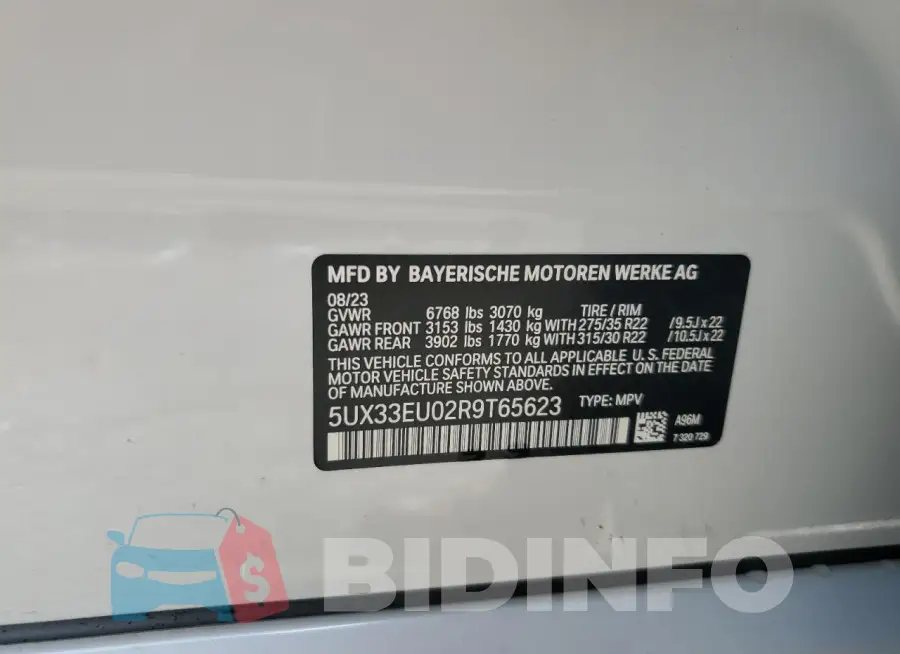 5UX33EU02R9T65623 Photo# 12