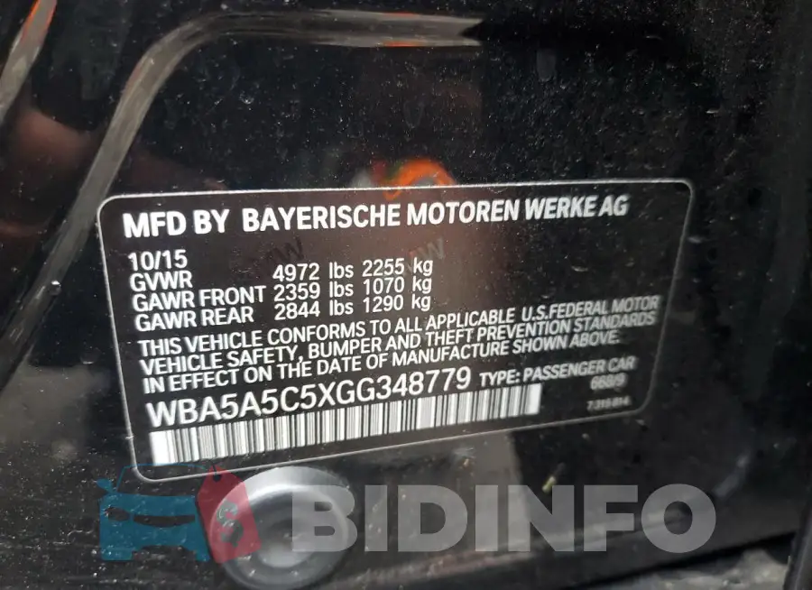 WBA5A5C5XGG348779 Photo# 12