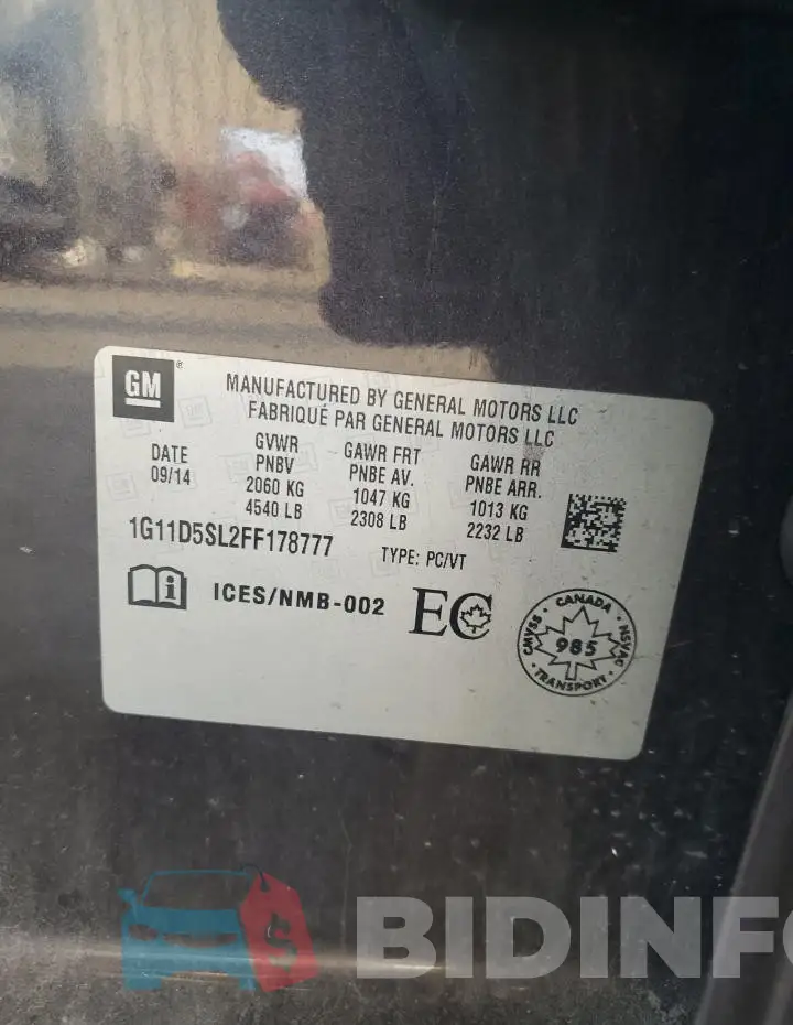 1G11D5SL2FF178777 Photo# 12