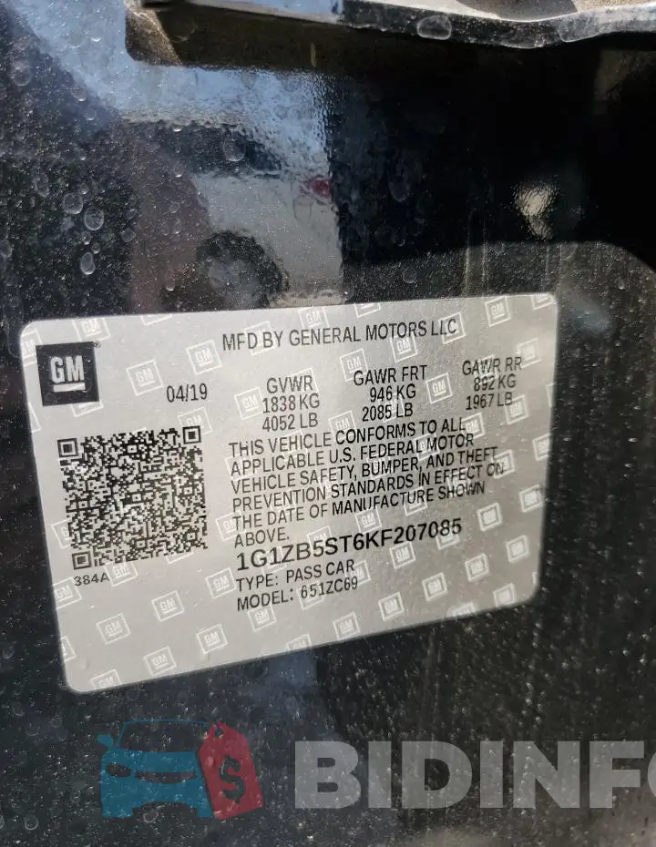 1G1ZB5ST6KF207085 Photo# 13