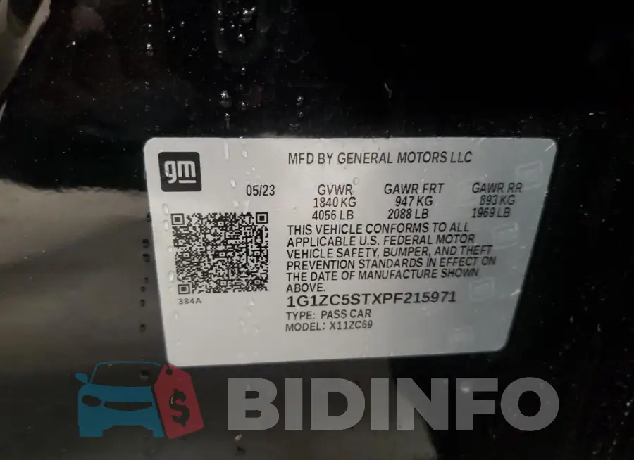 1G1ZC5STXPF215971 Photo# 12