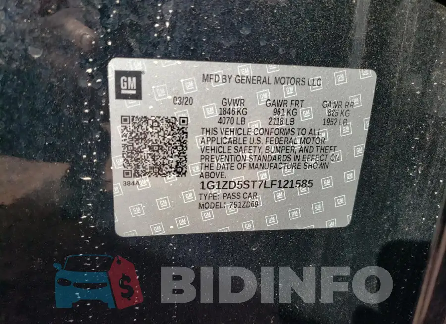 1G1ZD5ST7LF121585 Photo# 12