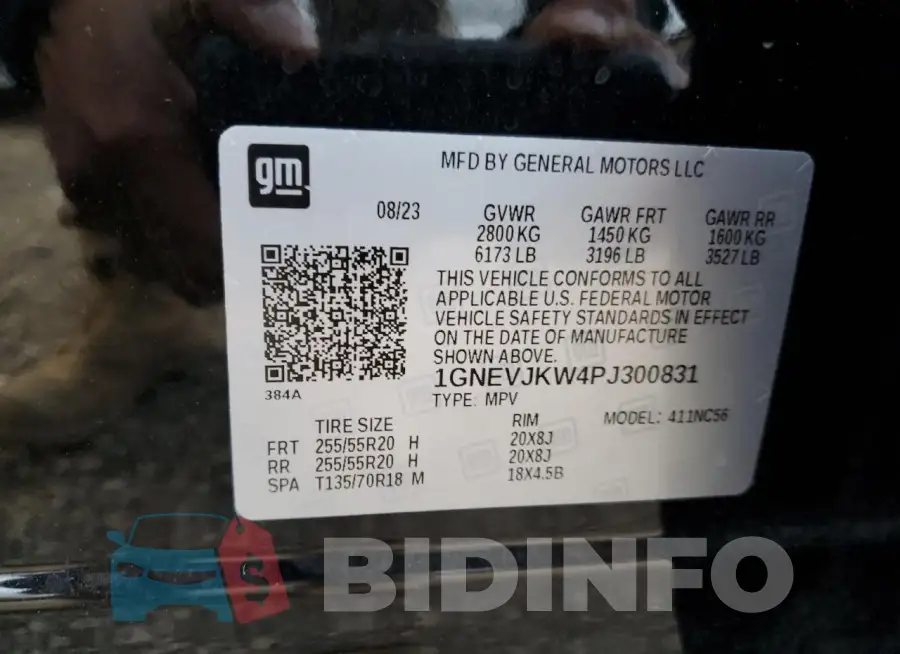 1GNEVJKW4PJ300831 Photo# 13