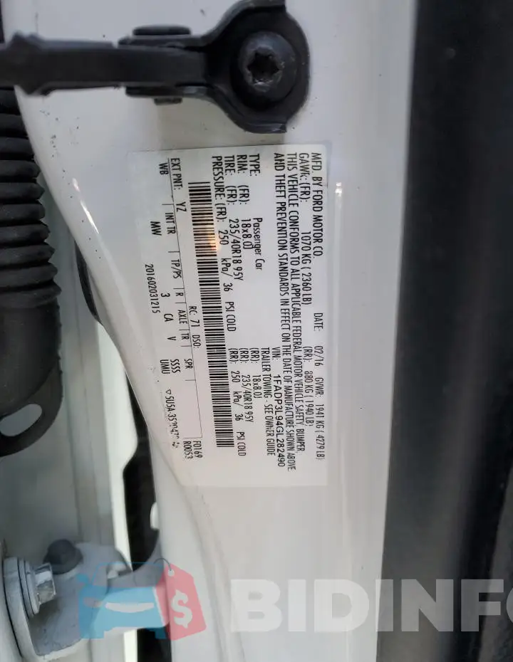 1FADP3L94GL282490 Photo# 12