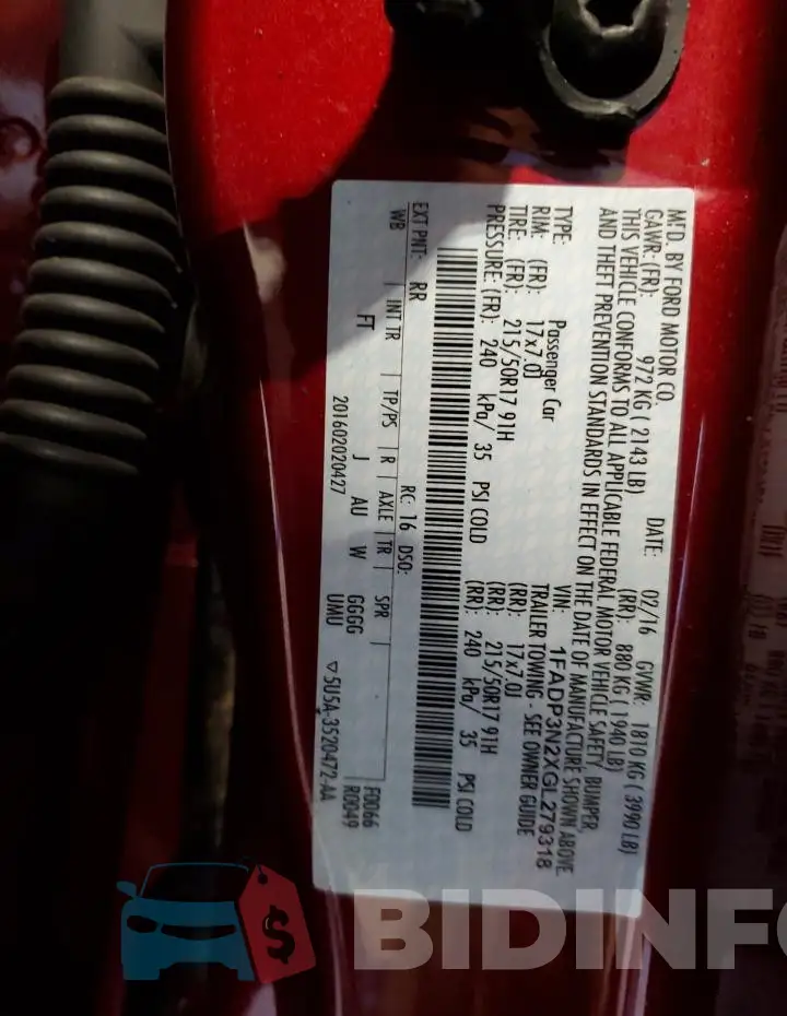 1FADP3N2XGL279318 Photo# 13