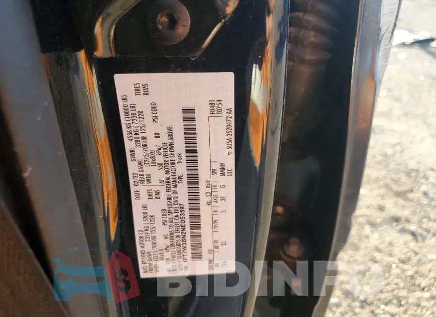 1FT7W3BN2NED53597 Photo# 12