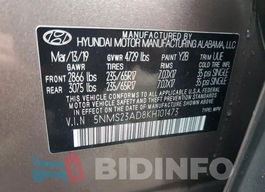 5NMS23AD8KH101473 Photo# 13