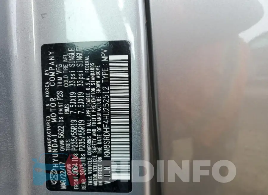 KM8SRDHF4HU252512 Photo# 14