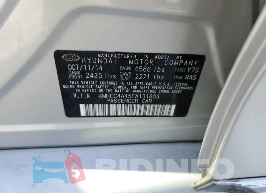 KMHEC4A45FA131803 Photo# 12