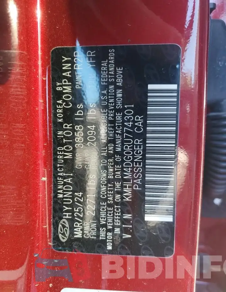 KMHLM4DG0RU774301 Photo# 12