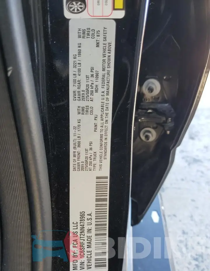 1C6SRFJT2NN478965 Photo# 12