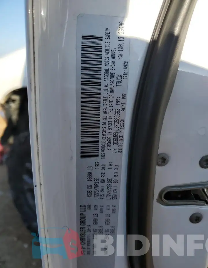 3C6UR5HL8FG529663 Photo# 12