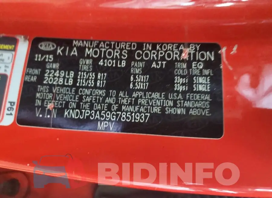 KNDJP3A59G7851937 Photo# 13