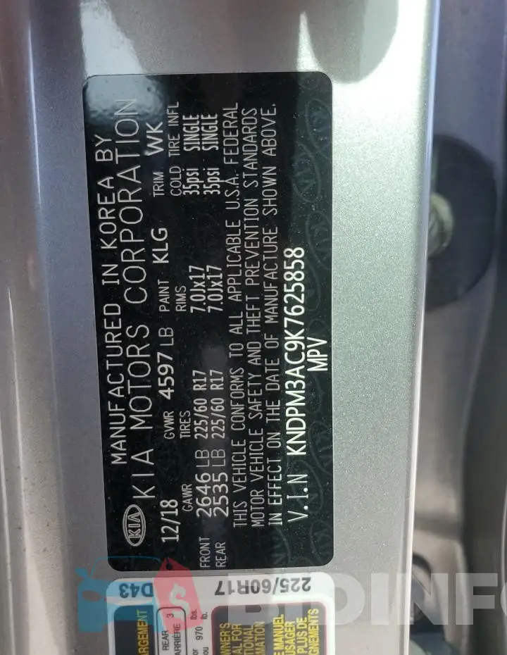 KNDPM3AC9K7625858 Photo# 13
