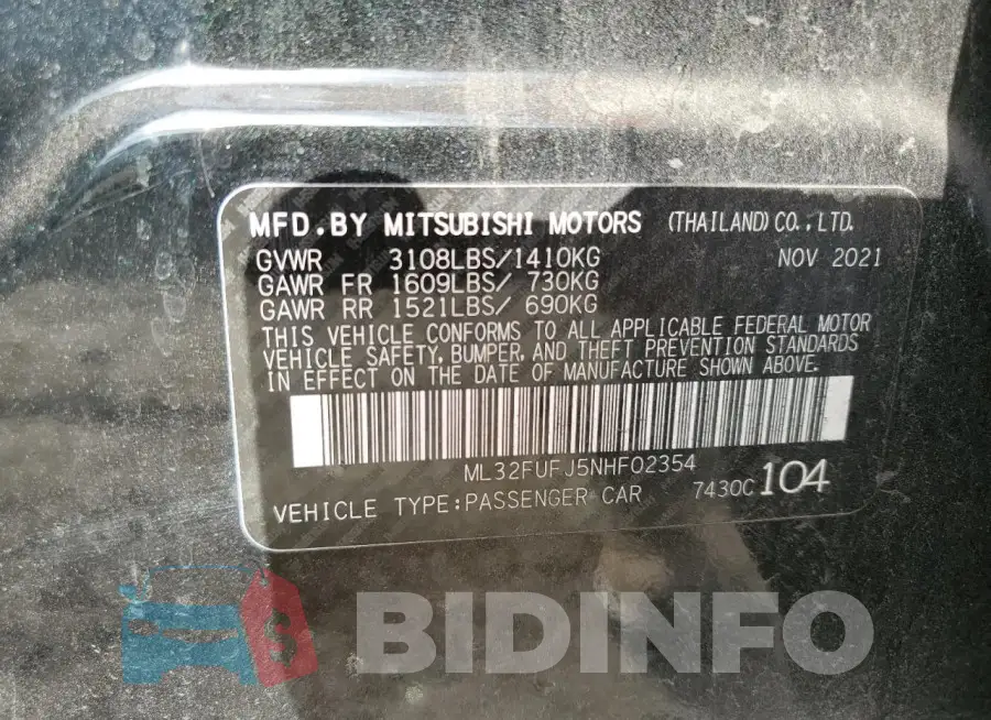 ML32FUFJ5NHF02354 Photo# 12