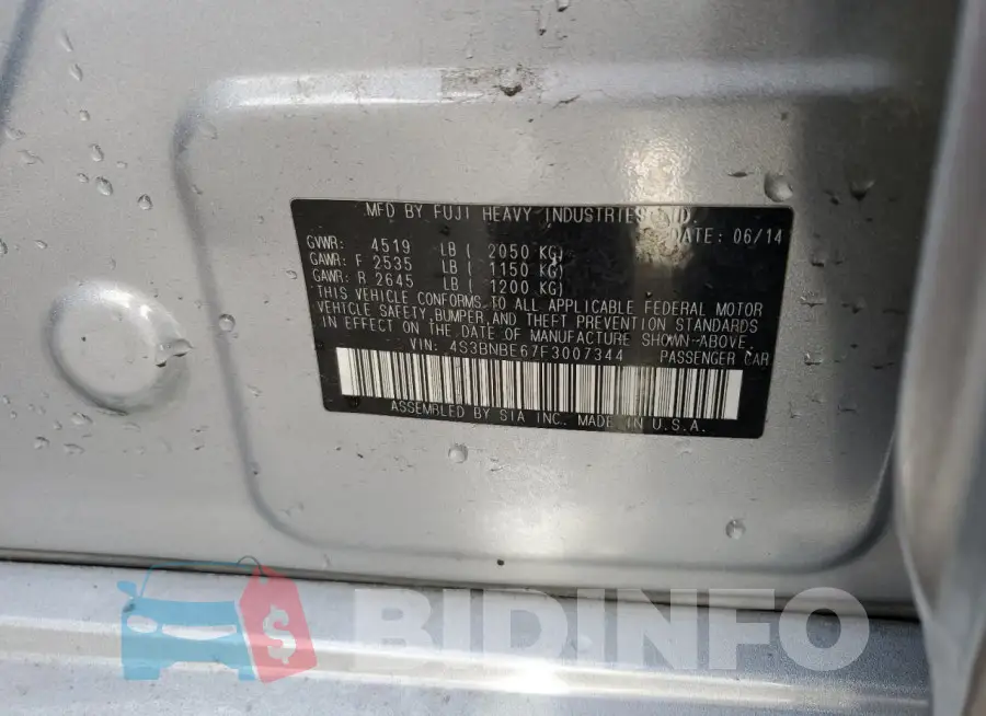 4S3BNBE67F3007344 Photo# 12