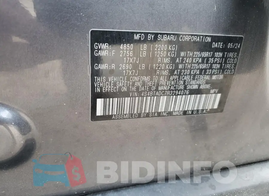 4S4BTADC7R3294076 Photo# 13
