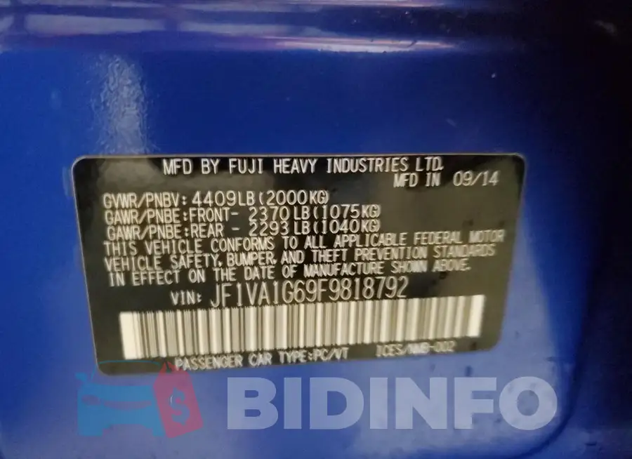 JF1VA1G69F9818792 Photo# 12