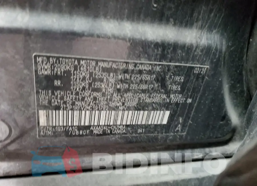 2T3P1RFV2MC191782 Photo# 13