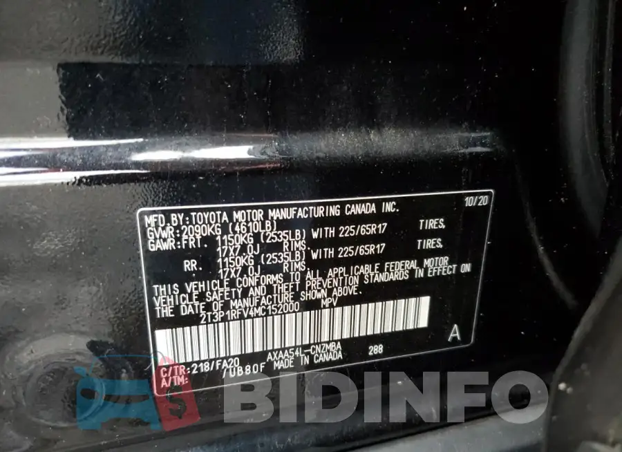 2T3P1RFV4MC152000 Photo# 13
