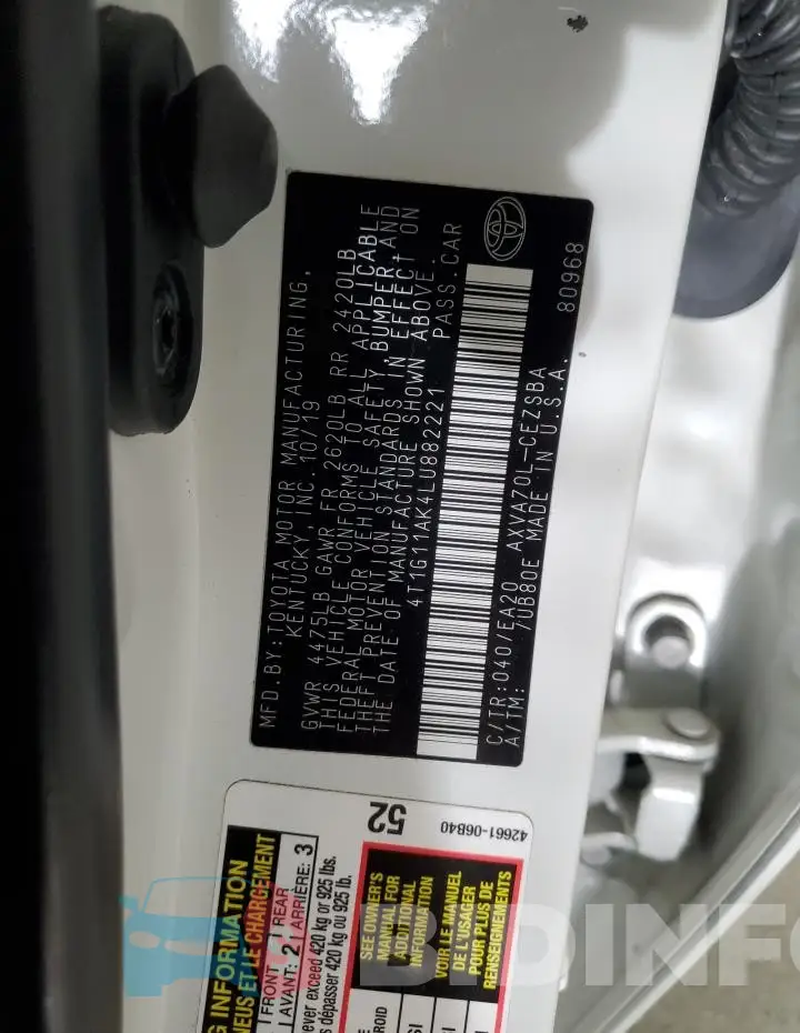 4T1G11AK4LU882221 Photo# 12