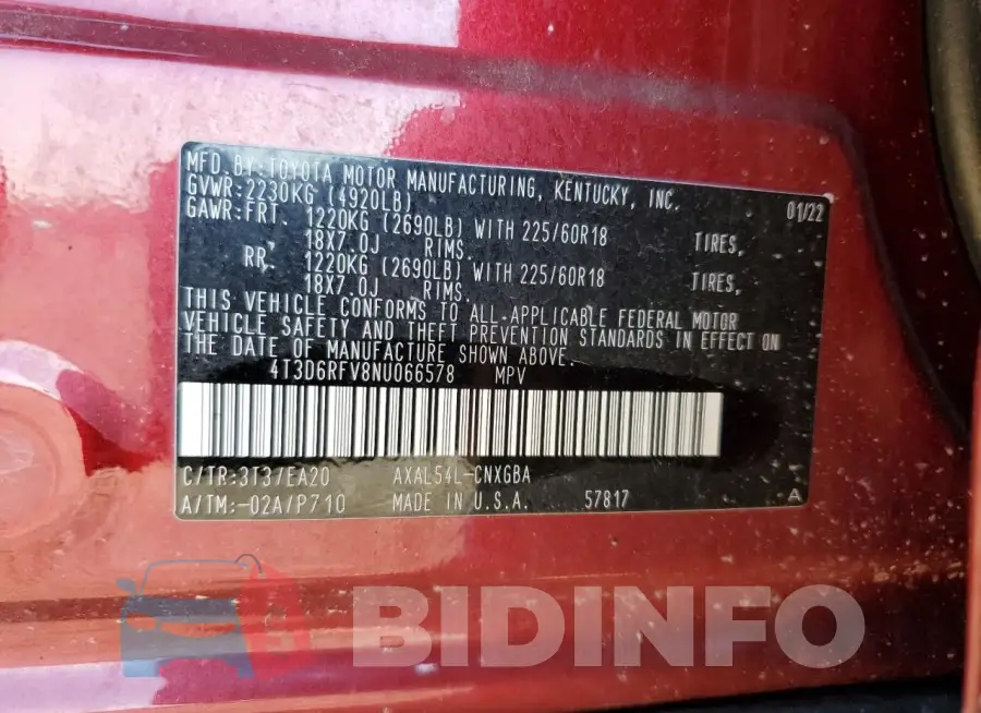 4T3D6RFV8NU066578 Photo# 13