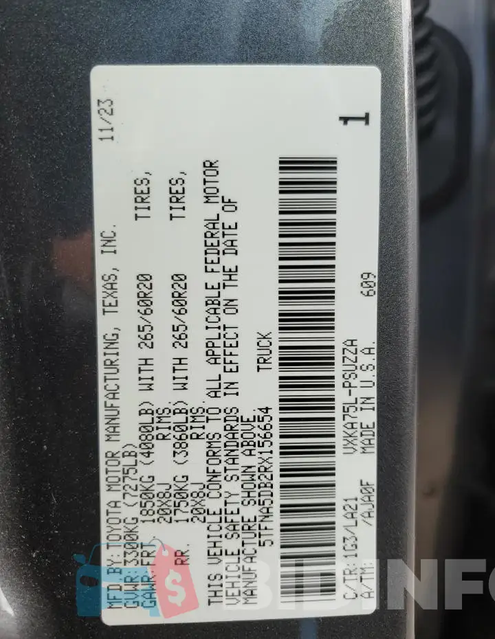 5TFNA5DB2RX156654 Photo# 13