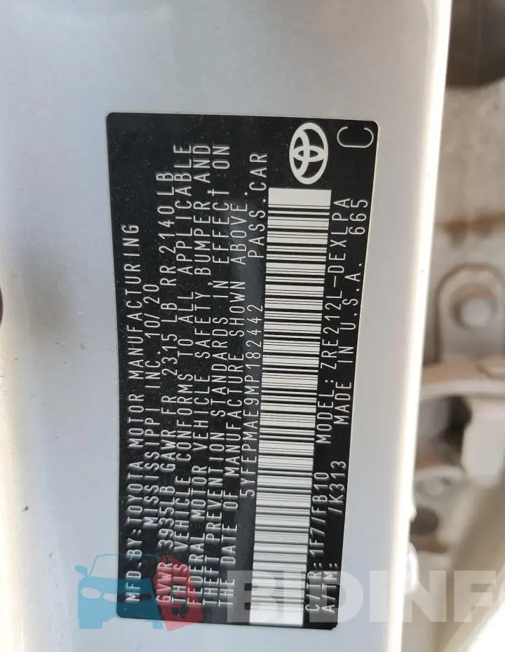 5YFEPMAE9MP182442 Photo# 12