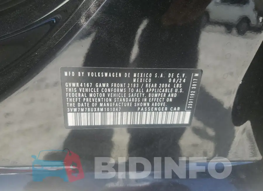 3VW7M7BUXRM101047 Photo# 12