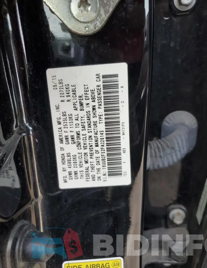 19UUB2F52FA026145 Photo# 12