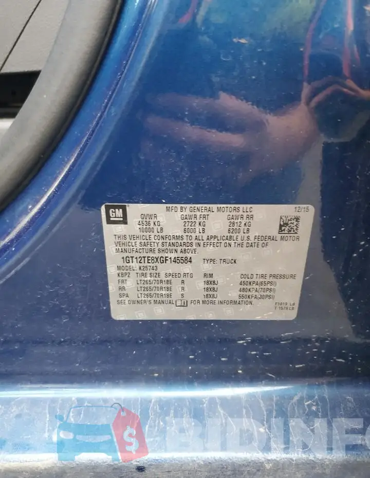1GT12TE8XGF145584 Photo# 12