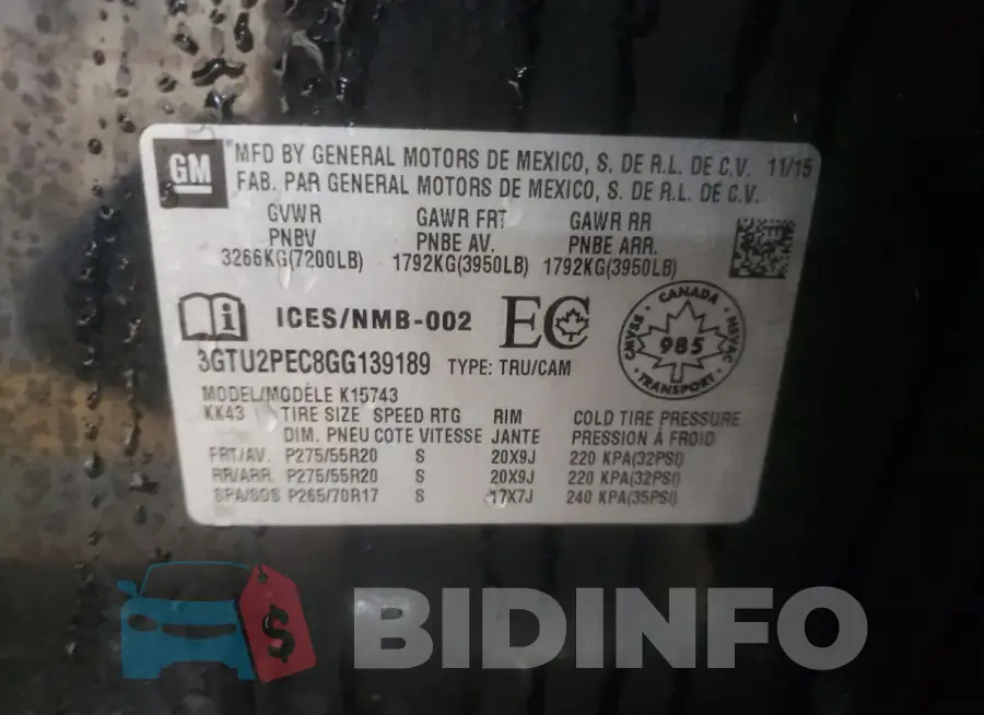 3GTU2PEC8GG139189 Photo# 12