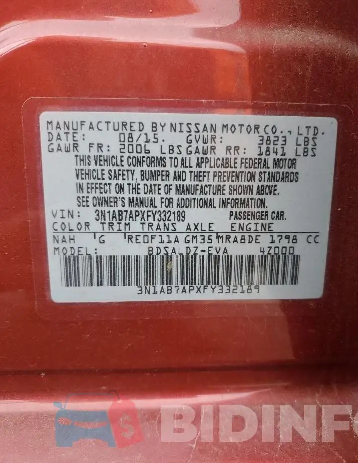 3N1AB7APXFY332189 Photo# 12