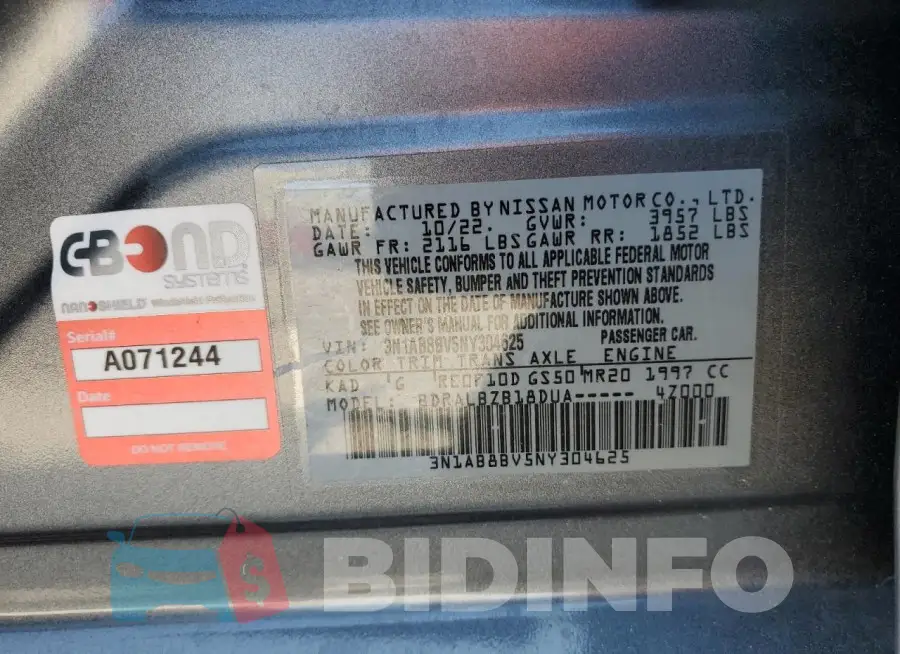 3N1AB8BV5NY304625 Photo# 12