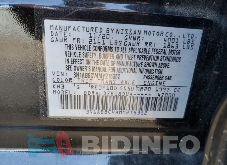 3N1AB8CV4MY215352 Photo# 12