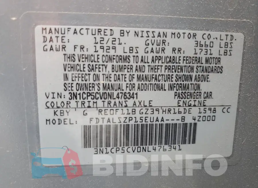 3N1CP5CV0NL476341 Photo# 13