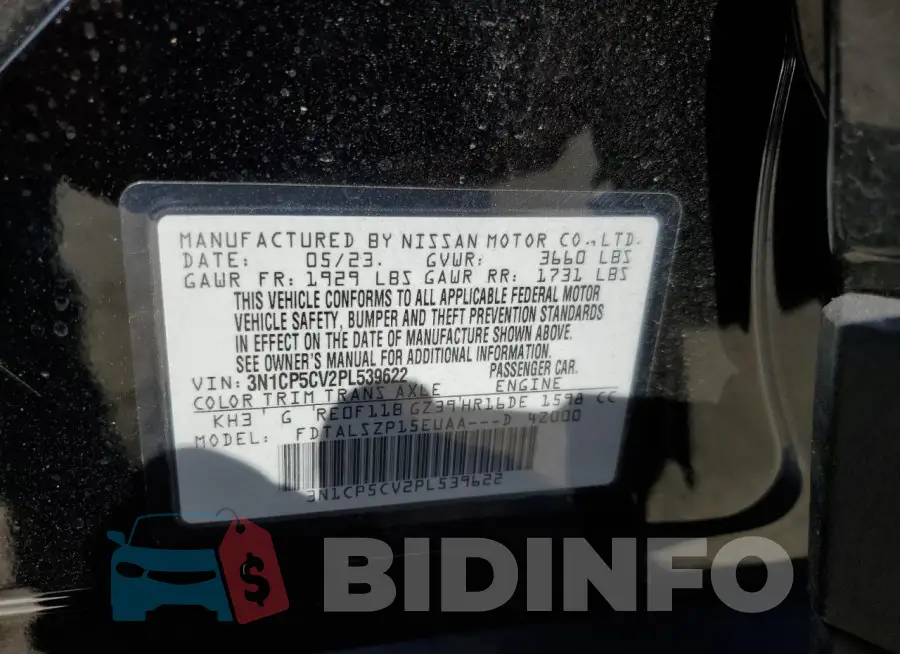 3N1CP5CV2PL539622 Photo# 12