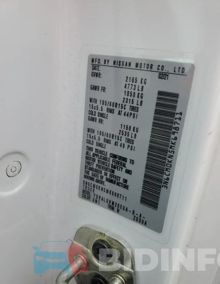3N6CM0KN5MK698711 Photo# 13