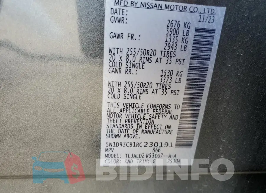 5N1DR3CB1RC230191 Photo# 13