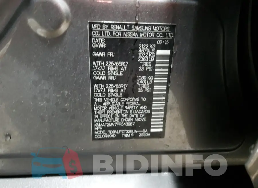 KNMAT2MV7FP543987 Photo# 14