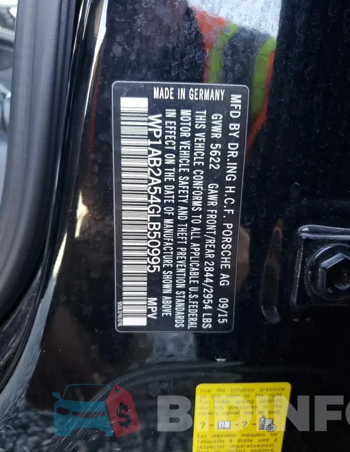 WP1AB2A54GLB50995 Photo# 14