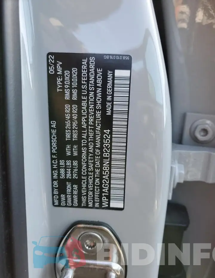 WP1AG2A58NLB23524 Photo# 14