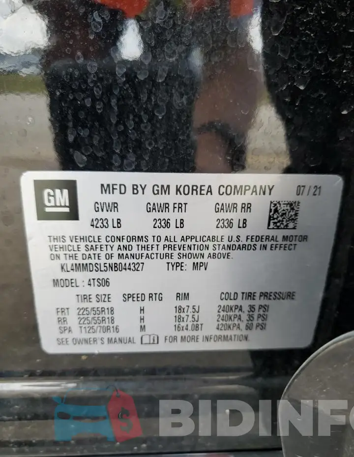 KL4MMDSL5NB044327 Photo# 13