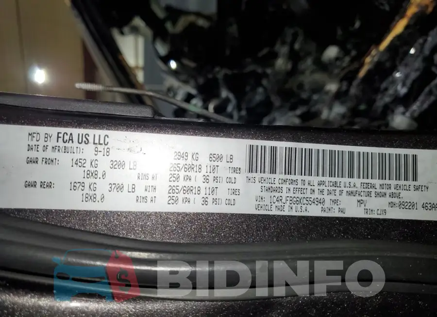 1C4RJFBG6KC554940 Photo# 13