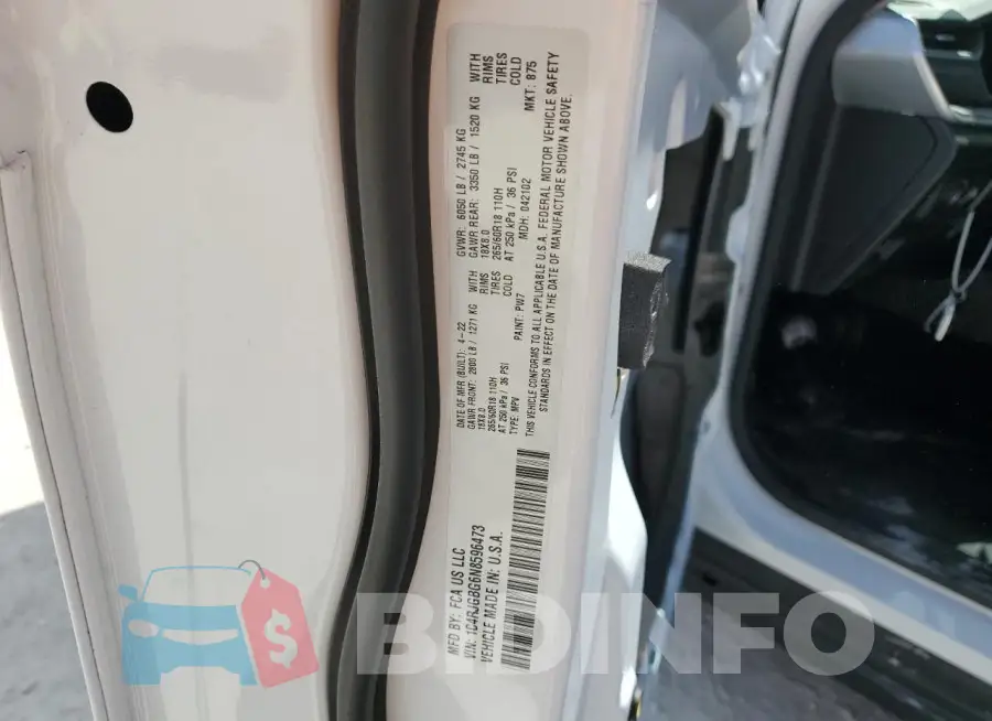 1C4RJGBG6N8596473 Photo# 13