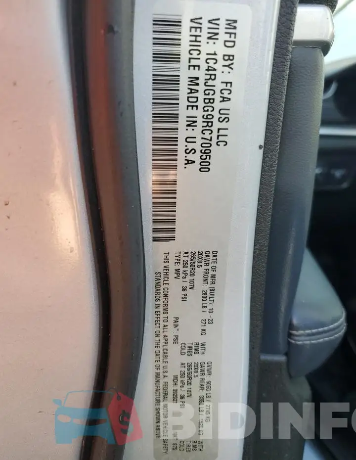 1C4RJGBG9RC709500 Photo# 14