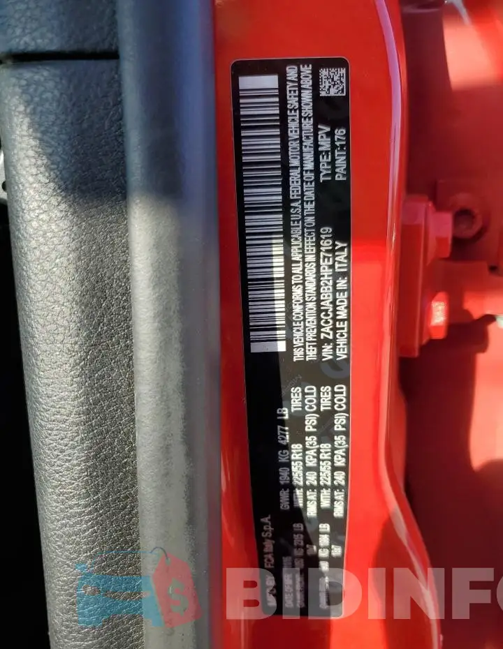 ZACCJABB2HPE71619 Photo# 13